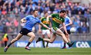 9 April 2017; Tadhg Morley of Kerry is tackled by Dean Rock of Dublin during the Allianz Football League Division 1 Final between Dublin and Kerry at Croke Park in Dublin. Photo by Ramsey Cardy/Sportsfile