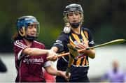 9 April 2017; Stacey Quirke of Kilkenny in action against Tara Kenny of Galway during the Littlewoods National Camogie League semi-final match between Galway and Kilkenny at Semple Stadium in Thurles, Co. Tipperary. Photo by David Fitzgerald/Sportsfile