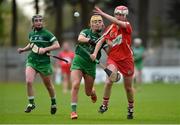 9 April 2017; Finola Neville of Cork in action against Karen O'Leary of Limerick during the Littlewoods National Camogie League semi-final match between Cork and Limerick at Pairc Ui Rinn, in Cork. Photo by Matt Browne/Sportsfile