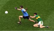 9 April 2017; Anthony Maher of Kerry pulls down Dublin's Michael Fitzsimons in the last minute of the Allianz Football League Division 1 Final match between Dublin and Kerry at Croke Park, in Dublin. Photo by Ray McManus/Sportsfile