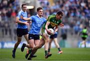 9 April 2017; Jack Barry of Kerry is tackled by Eric Lowndes of Dublin during the Allianz Football League Division 1 Final between Dublin and Kerry at Croke Park in Dublin. Photo by Ramsey Cardy/Sportsfile