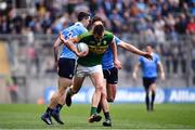 9 April 2017; Jack Barry of Kerry is tackled by Eric Lowndes of Dublin during the Allianz Football League Division 1 Final between Dublin and Kerry at Croke Park in Dublin. Photo by Ramsey Cardy/Sportsfile