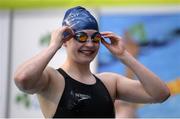 9 April 2017; Alex McCrea, City of Belfast Swim Club, after winning the Junior Women's 50m Freestyle Final during the 2017 Irish Open Swimming Championships at the National Aquatic Centre in Dublin. Photo by Seb Daly/Sportsfile