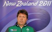 27 September 2011; Ireland forwards coach Gert Smal during a press conference ahead of their 2011 Rugby World Cup, Pool C, game against Italy on Sunday. Ireland Rugby Press Conference, Scenic Hotel, Dunedin, New Zealand. Picture credit: Brendan Moran / SPORTSFILE