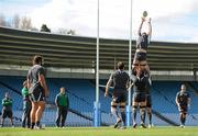 27 September 2011; Ireland's Jamie Heaslip wins the ball during lineout practice at squad training ahead of their 2011 Rugby World Cup, Pool C, game against Italy on Sunday. Ireland Rugby Squad Training, Carisbrook Stadium, Dunedin, New Zealand. Picture credit: Brendan Moran / SPORTSFILE