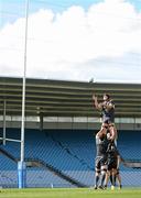 27 September 2011; Ireland's Jamie Heaslip wins the ball during lineout practice at squad training ahead of their 2011 Rugby World Cup, Pool C, game against Italy on Sunday. Ireland Rugby Squad Training, Carisbrook Stadium, Dunedin, New Zealand. Picture credit: Brendan Moran / SPORTSFILE