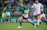 25 September 2011; Keith Earls, Ireland, runs through to score his second and his side's 6th try. 2011 Rugby World Cup, Pool C, Ireland v Russia, Rotorua International Stadium, Rotorua, New Zealand. Picture credit: Brendan Moran / SPORTSFILE