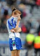 25 September 2011; Monaghan's Grainne McNally shows her disappointment after the match. TG4 All-Ireland Ladies Senior Football Championship Final, Cork v Monaghan, Croke Park, Dublin. Picture credit: Brian Lawless / SPORTSFILE