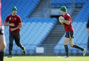 28 September 2011; Ireland scrum-half Conor Murray, left, and out-half Jonathan Sexton in action during squad training ahead of their 2011 Rugby World Cup, Pool C, game against Italy on Sunday. Ireland Rugby Squad Training, Carisbrook Stadium, Dunedin, New Zealand. Picture credit: Brendan Moran / SPORTSFILE