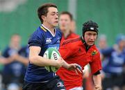 28 September 2011; Jamie Scanlon, Leinster 'A' Schools, gets away from Richard Kingston, Munster 'A' Schools, on his way to scoring his side's first try. Nivea for Men Under 18 Schools Interprovincial, Leinster 'A' Schools v Munster 'A' Schools, Musgrave Park, Cork. Picture credit: Diarmuid Greene / SPORTSFILE