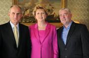 28 September 2011; Cormac Farrell with President Mary McAleese and her husband Senator Martin McAleese at a reception for the Special Olympics World Summer Games squad in Aras an Uachtarain, Phoenix Park, Dublin. Picture credit: Ray McManus / SPORTSFILE