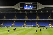 28 September 2011; The Shamrock Rovers players training at White Hart Lane ahead of their UEFA Europa League, Group A, game against Tottenham Hotspur on Thursday. Shamrock Rovers Squad Training, White Hart Lane, Tottenham, England. Picture credit: Pat Murphy / SPORTSFILE