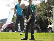 29 September 2011; Ireland team manager Paul McNaughton drives off the 1st tee box during a round of golf on squad activity day ahead of their 2011 Rugby World Cup, Pool C, game against Italy on Sunday. Ireland Rugby Squad Activity Day, St Clair Golf Club, St Clair, Dunedin, New Zealand. Picture credit: Brendan Moran / SPORTSFILE