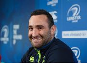 10 April 2017; Dave Kearney of Leinster during a press conference at Leinster Rugby Headquarters in UCD, Dublin. Photo by Stephen McCarthy/Sportsfile