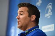 10 April 2017; Leinster scrum coach John Fogarty during a press conference at Leinster Rugby Headquarters in UCD, Dublin. Photo by Stephen McCarthy/Sportsfile
