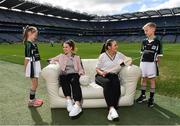 10 April 2017; In attendance at the launch of the Littlewoods Ireland GAA Go Games Provincial Days in Croke Park are, from left, Katie Morely, Dublin ladies footballer Noelle Healy, Kildare camogie player Siobhan Hurley and Conor Curran. At the event Littlewoods Ireland were joined by their ambassador and Waterford hurler Austin Gleeson, Dublin Ladies footballer Noelle Healy, Kildare camogie player Siobhan Hurley and Kerry footballer Donnchadh Walsh. The GAA Go Games Provincial Days is an initiative which will see 7,000 children take part in mini versions of hurling and football blitzes over the course of two weeks in April. As part of the sponsorship, a special Littlewoods Ireland Lounge was installed in Croke Park for the Go Games. Photo by Ramsey Cardy/Sportsfile