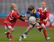 10 April 2017; John McVann of Summerhill GAA, Co Meath, in action against Sean Byrne, left, and John McCann of Valleymount GAA, Co Wicklow, during The Go Games Provincial Days in partnership with Littlewoods Ireland -Day 1 at Croke Park in Dublin. Photo by Sam Barnes/Sportsfile