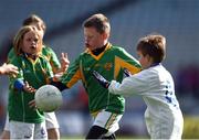 11 April 2017; Jeremiah Moore representing Dunlavin GAA Club, Co. Wicklow, in action against Emmet O'Neill, Slane GAA Club, Co. Meath, during the The Go Games Provincial Days in partnership with Littlewoods Ireland Day 2 at Croke Park in Dublin. Photo by David Maher/Sportsfile
