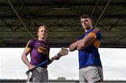 11 April 2017; Diarmuid O’Keeffe, left, of Wexford and Ronan Maher of Tipperary stand for a portrait during an Allianz Hurling League Semi-Final Media Event at Semple Stadium in Thurles, Co Tipperary, ahead of their Allianz Hurling League match in Nowlan Park, Kilkenny this coming Sunday. Photo by Sam Barnes/Sportsfile