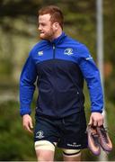11 April 2017; Peadar Timmins of Leinster arrives prior to squad training at Rosemount in Belfield, UCD, Dublin. Photo by Seb Daly/Sportsfile