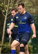 11 April 2017; Ed Byrne of Leinster arrives prior to squad training at Rosemount in Belfield, UCD, Dublin. Photo by Seb Daly/Sportsfile