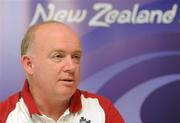 30 September 2011; Ireland head coach Declan Kidney during a press conference ahead of their 2011 Rugby World Cup, Pool C, game against Italy on Sunday. Ireland Rugby Press Conference, Scenic Hotel, Dunedin, New Zealand. Picture credit: Brendan Moran / SPORTSFILE