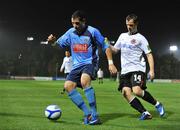 30 September 2011; Graham Rusk, UCD, in action against Greg Bolger, Dundalk. Airtricity League Premier Division, UCD v Dundalk, The UCD Bowl, Belfield, Dublin. Picture credit: Barry Cregg / SPORTSFILE