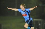 30 September 2011; Paul O'Connor, UCD, celebrates after scoring his side's second goal. Airtricity League Premier Division, UCD v Dundalk, The UCD Bowl, Belfield, Dublin. Picture credit: Barry Cregg / SPORTSFILE