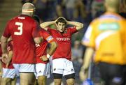 30 September 2011; A dejected Ian Keatley, Munster, after his side's defeat to Edinburgh. Celtic League, Edinburgh v Munster, Murrayfield Stadium, Edinburgh, Scotland. Picture credit: Craig Watson / SPORTSFILE