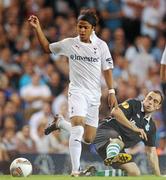 29 September 2011; Giovanni Dos Santos, Tottenham Hotspur, in action against Stephen Rice, Shamrock Rovers. UEFA Europa League, Group A, Tottenham Hotspur v Shamrock Rovers, White Hart Lane, Tottenham, England. Picture credit: Pat Murphy / SPORTSFILE