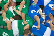 2 October 2011; The Ireland and Italy packs engage in a scrum. 2011 Rugby World Cup, Pool C, Ireland v Italy, Otago Stadium, Dunedin, New Zealand. Picture credit: Tim Clayton / SPORTSFILE
