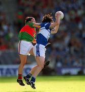 30 September 2001; Aileen O'Loughlin, Laois, in action against Mayo's Orla Casby. Laois v Mayo, All Ireland Ladies Football Final, Croke Park, Dublin. Picture credit; Ray McManus / SPORTSFILE