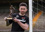 11 April 2017; Seán Maguire of Cork City who was presented with the SSE Airtricity/SWAI Player of the Month Award for March 2017 at Cork City FC in Curraheen Park Greyhound Stadium, Bishopstown, Cork. Photo by Eóin Noonan/Sportsfile