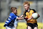 11 April 2017; Eóin McEnerny, representing Cuchalin Gaels GAA Club, Co Louth, in action against Daniel Boyle, representing Ballycomoyle GAA Club, Co Westmeath, during the The Go Games Provincial Days in partnership with Littlewoods Ireland Day 2 at Croke Park in Dublin. Photo by Cody Glenn/Sportsfile