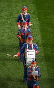 9 April 2017; Members of the Artane Band play before the Allianz Football League Division 2 Final match between Kildare and Galway at Croke Park, in Dublin. Photo by Ray McManus/Sportsfile