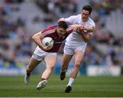 9 April 2017; Damien Comer of Galway in action against Mick O'Grady of Kildare during the Allianz Football League Division 2 Final match between Kildare and Galway at Croke Park in Dublin. Photo by Stephen McCarthy/Sportsfile