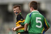 12 April 2017; Niall Henaghan, representing Michael Glaveys GAA Club, Co Roscommon, after scoring a goal against St Brigids GAA Club, Co Roscommon, during The Go Games Provincial Days in partnership with Littlewoods Ireland Day 3 at Croke Park in Dublin. Photo by Cody Glenn/Sportsfile