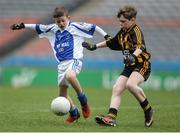 13 April 2017; Max Bennett representing Kiltimagh GAA Club, Co. Mayo, in action against Jack Walsh representing Strokestown GAA Club, Co. Roscommon, during the Go Games Provincial Days in partnership with Littlewoods Ireland Day 4 at Croke Park in Dublin. Photo by Eóin Noonan/Sportsfile