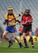 13 April 2017; Mark Leonard, right, representing Tommy Larkins GAA Club, Co. Galway, in action against Darren Hynes representing Michael Cusacks GAA Club, Co. Galway, during the Go Games Provincial Days in partnership with Littlewoods Ireland Day 4 at Croke Park in Dublin. Photo by Seb Daly/Sportsfile