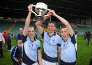 2 October 2011; Na Piarsaigh's Breen brothers, Kieran, left, David, centre, and Adrian celebrate with the cup after the game. Limerick County Senior Hurling Championship Final, Ahane v Na Piarsaigh, Pairc na nGael, Limerick. Picture credit: Diarmuid Greene / SPORTSFILE