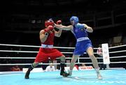 4 October 2011; Joe Ward, Moate B.C., Westmeath, representing Ireland, right, exchanges punches with Ehsan Rouzbahani, Iran, during their 81kg bout. Ward was defeated on countback after the bout ended 15-15. 2011 AIBA World Boxing Championships - Last 16, Joe Ward v Ehsan Rouzbahani. Heydar Aliyev Sports and Exhibition Complex, Baku, Azerbaijan. Picture credit: Stephen McCarthy / SPORTSFILE