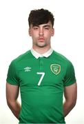 13 April 2017; John Mahon of Republic of Ireland. Republic of Ireland Under 18s Squad Portraits at Home Farm FC in Whitehall, Dublin. Photo by Matt Browne/Sportsfile