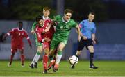 13 April 2017; John Martin of Republic of Ireland in action against Shabhan Mohammed of England during the Centenary Shield match between Republic of Ireland U18s and England at Home Farm FC in Whitehall, Dublin. Photo by Matt Browne/Sportsfile
