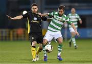 14 April 2017; Darren Meenan of Shamrock Rovers in action against John Russell of Sligo Rovers during the SSE Airtricity League Premier Division match between Shamrock Rovers and Sligo Rovers at Tallaght Stadium in Tallaght, Dublin. Photo by Matt Browne/Sportsfile