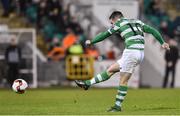 14 April 2017; Brendan Miele of Shamrock Rovers shoots to score his side's first goal during the SSE Airtricity League Premier Division match between Shamrock Rovers and Sligo Rovers at Tallaght Stadium in Tallaght, Dublin. Photo by Matt Browne/Sportsfile