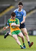15 April 2017; Niall O'Donnell of Donegal in action against Darren Gavin of Dublin during the EirGrid GAA Football All-Ireland U21 Championship Semi-Final match between Dublin and Donegal at Kingspan Breffni Park in Cavan. Photo by Cody Glenn/Sportsfile