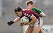 15 April 2017; Eóin Finnerty of Galway in action against Gavin White of Kerry during the EirGrid GAA Football All-Ireland U21 Championship Semi-Final match between Galway and Kerry at Cusack Park in Ennis, Co Clare. Photo by Ray Ryan/Sportsfile