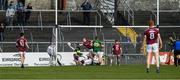 15 April 2017; Matthew O’Sullivan, 14, of Kerry scores a goal in the first minute of the second half during the EirGrid GAA Football All-Ireland U21 Championship Semi-Final match between Galway and Kerry at Cusack Park in Ennis, Co Clare. Photo by Ray McManus/Sportsfile