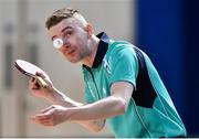 15 April 2017; Ashley Robinson of Ireland in action against Marcus Waerstad of Norway during the European Table Tennis Championships Final Qualifier match between Ireland and Norway at the National Indoor Arena in Dublin. Photo by Matt Browne/Sportsfile