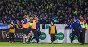 15 April 2017; Dave Kearney of Leinster is assisted from the pitch after picking up an injury during the Guinness PRO12 Round 20 match between Connacht and Leinster at the Sportsground in Galway. Photo by Stephen McCarthy/Sportsfile